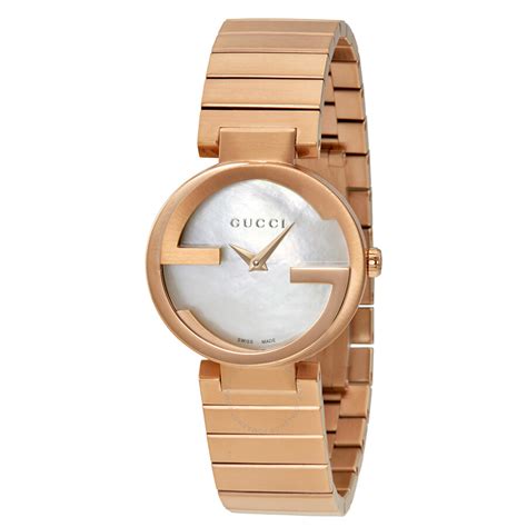 gucci interlocking mother of pearl dial ladies watch fake|gucci g timeless diamond.